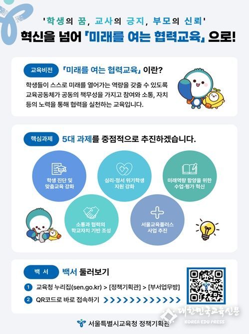 '미래를 여는 협력교육' 웹포스터